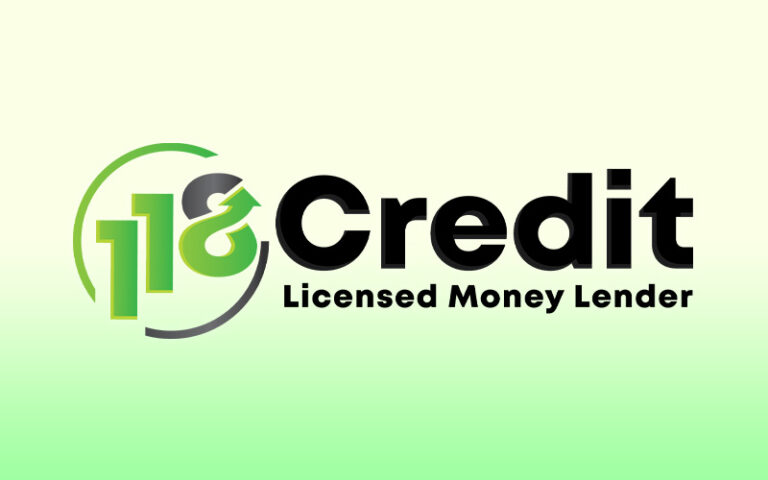 Black and green logo for 118 credit