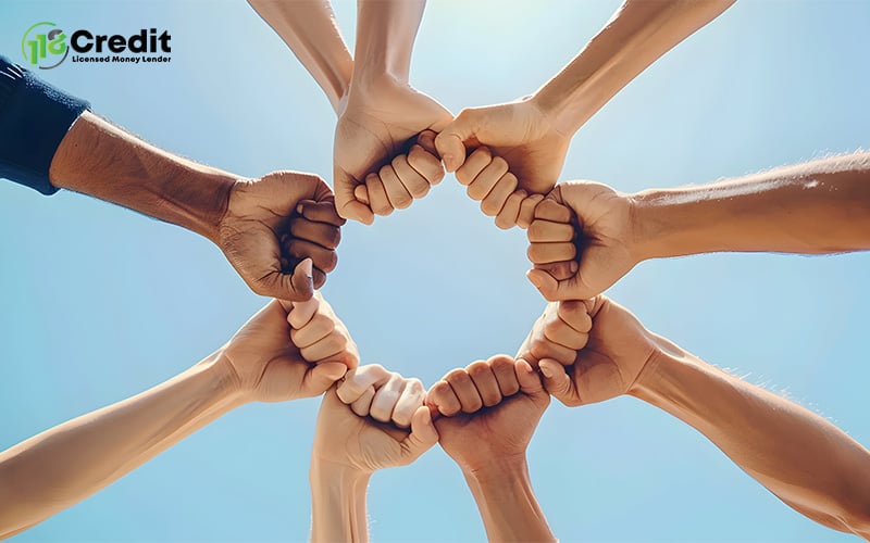 Community solidarity influencing traditional borrowing practices in Singapore.